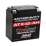 Antigravity ATX-12-AH Performance Lithium Motorcycle Powersport Battery with Built-In Jump Starting, 6.6Ah , ATV, Quad, UTV, Scooter, Lawn Mower, Generator Battery - Honda, Yamaha, Kawasaki, Suzuki