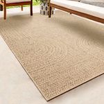 the carpet Kansas - outdoor and indoor rug in natural jute look, weatherproof, suitable for patio and garden, approx. 120 x 170 cm