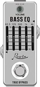 Rowin Bass EQ Pedal 5 Band Equalizer Pedals For Bass Guitar With 5 Band Graphic Mini Size True Bypass