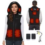 7.4V Heating Vests with Detachable Heating Hood, Warming Heated Hoodie for Men Women with Extra Battery Pack (as1, alpha, m, regular, regular)