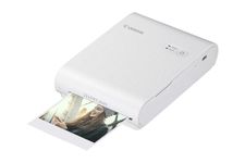 Canon SELPHY SQUARE QX10 Portable Wi-Fi Photo Printer, Creative Features - for Scrapbooking, Photo Albums, White