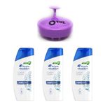 Travel Size Anti Dandruff Classic Clean Shampoo 90ml x3 Includes Silicone Scalp massager