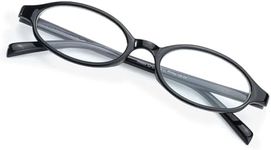 DreamCalf Trendy Fake Glasses Small Oval Y2K Eyewear Clear Non Prescription Glasses for Women's Cosplay Anti Blue Light