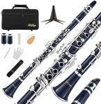 LeSage Bb Clarinet for Students b Flat Clarinet Instrument Beginner with 2 Barrels Clarinet Case Stand Clarinet for School Band