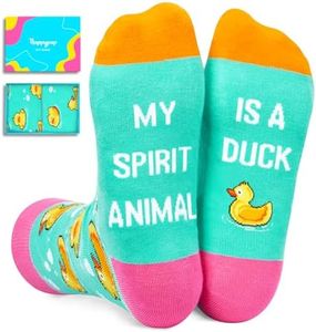 HAPPYPOP Duck Gifts Ideas Socks - Duck Gifts for Duck Lovers Funny Rubber Duck stuff Women, Cute Rubber Duck Socks Duck Socks Men