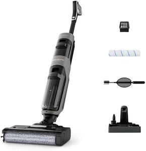 Rowenta X-Clean 4 kabelloser Nass-und Trockenstaubsauger, Selbstreinigungsfunktion, Nass Trockensauger 50min Laufzeit, automatische Schmutzerkennung, Nasssauger mit smartem LED Display, grau GZ5036WO