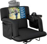 Reclining Stadium Seats for Bleachers with Back Support – Wide Bleacher Chair Cushion, Armrests, Large Pockets, and Multiple Safety Features – Best Stadium Seat Chairs for Camping, Kayak Backs & More