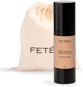 FETĒN BB Cream con Protezione Solare, Crema Idratante Colorata per il Viso che si Adatta al Colore della Pelle, Magic BBCream Fondotinta Uniformante Incarnato, Crema B&B Antiage per Uomo e Donna