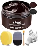 Dark Brown Leather Recoloring Balm, Leather Repair Kit for Furniture, Leather Scratch Remover, Leather Color Restorer for Couch, Car Seats, Shoes - Repair Leather Dye for Scratched and Faded Leather