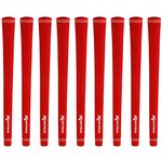 Karma Velour Red Jumbo (+1/16") Golf Grips (9 Pack)