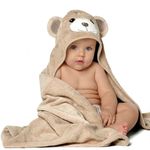 MINIBOO Premium Bamboo Baby Towel with Hood - Super Soft and Absorbent Hooded Baby Towel for Newborn, Infant and Toddler - Hypoallergenic Baby Bath Towel