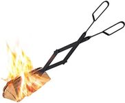 Bettermade 26" Fireplace Tongs, Firewood Grabber for Outside, Heavy Duty Iron Log Grabber Tongs, Outdoor Indoor Fire Pit Tools for Campfire Bonfire, Stove Fire Pit Accessories.