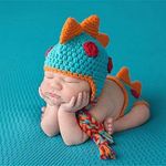 Crocheted Baby Boy Dinosaur Outfit Newborn Photography Props Handmade Knitted Photo Prop Infant Accessories