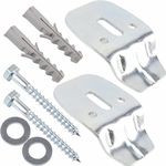 fiXte Washroom Bathroom Sink Cloakroom Basin Fitting Kit Bracket Corner Solid Fixing 8 Piece Set