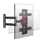 HILLPORT 90° Rotate TV Wall Bracket 32-60 inch Tilting Swivel Corner TV Mount for Vertical TV Screens and Large Monitor up to 28 kg, Dual-position Hooks, MAX VESA 400 x 400 mm DY3260
