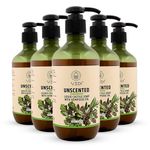 Vedi Unscented Liquid Castile Soap | Hemp Based | 100% Natural | 100% Vegan | SLS & Paraben Free, 280ml (Pack of 5)