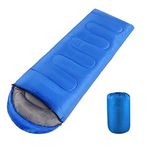 Yaheetech Sleeping Bags for Adults, Lightweight 3 Season Warm Single Envelope Sleeping Bag for Camping/Travel/Hiking/Backpacking, Blue