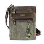 CHALA GEMINI Crossbody Canvas Gift Messenger Bag Stone Grey, Fox - Stone Grey