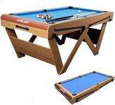 Riley "W" Leg 6ft Snooker & Pool Table - No Assembly Required - Includes Set of 7/8-inch Pool Balls, Set of 3/4" Snooker balls & Cues (Snooker and Pool Table Only)