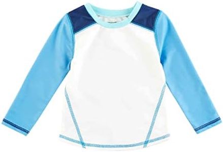 Mud Pie Boys Body Rash Guard, White, Medium | 2T-3T