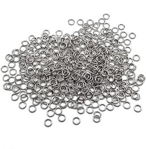 2000Pcs 6mm Stainless Steel Jump Rings 18 Gauge Metal O Rings Close but Unsoldered Single Loop Connector Rings for Jewelry Necklaces Bracelet Earrings Keychain DIY Making