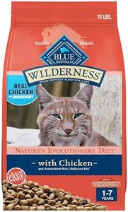 Blue Buffalo Wilderness Adult Indoor Dry Cat Food, Indoor Hairball Control and Weight Control Formula, High-Protein and Grain-Free Diet, Made with Natural Ingredients, Chicken, 11-lb. Bag