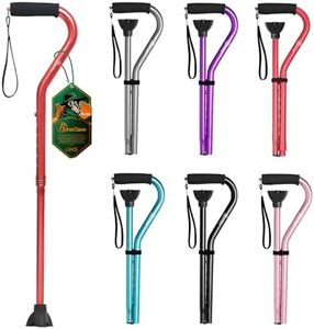 BeneCane Walking Cane for Men & Women Adjustable Cane with Offset Soft Cushioned Handle -Portable Lightweight Sturdy Mobility Walker Aid for Elderly, Seniors Collapsible Cane