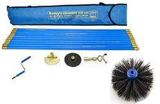 Industrial Bailey Universal 30ft Chimney Brush Sweep Sweeping Drain Rod Set Kit With Rotating Handle