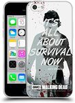 Official AMC The Walking Dead Rick Survival Quotes Soft Gel Case Compatible for Apple iPhone 5c