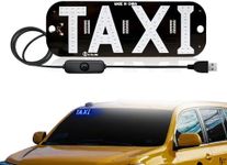 YSY Juren 1pcs Taxi Sign Light USB On/Off Button, Bright Taxi LED Sign, Suction Cup Window Placement for Taxi Car (Blue)