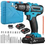 Cordless Drill Driver,24Pcs Electric Screwdriver Set,28V Power Drills Cordless with 2000mAh Battery,45Nm Max Hammer Drill,Electric Power Drill Driver for Home and Garden DIY Projects