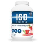 Pro Line Iso Advanced Whey Protein Isolate | 30 Grams Microfiltered Whey Isolate Protein | Sugar Free, Low Fat, Low Lactose, Soy Free Whey Protein Powder (4.4LB, Strawberry Banana)