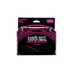 Ernieball 6387 Flat Ribbon Patch Cables Pedalboard Multi-Pack - White