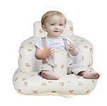 Baby Inflatable Seat for Babies 3-36 Months, Built in Air Pump, Baby Support Seat Summer Toddler Chair for Sitting Up, Baby Shower Chair Floor Seater (Bear)