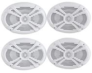 Rockville (4) RMSTS69W 6x9 2000w Waterproof Marine Boat Speakers 2-Way White