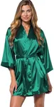 Turquaz Women's Bride Bridesmaids Robe - Satin Kimono Robes for Wedding & Bridal Party Silk Like Lightweight Robes for Women