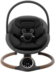 Baby Swing for Infants with 5 Point Harness, 5 Speeds Infant Swing with Soft Cushion, 10 Songs and Bluetooth Music for Newborn, Remote Control & Touch Panel Use, Black