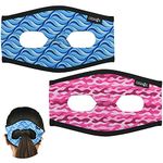 Cosmos 2 Pcs Diving Mask Strap Cover, Neoprene Swim Mask Slap Strap Cover Hair Protector for Dive and Snorkel Masks, Dive Wrapping Strap with Rear Blank Design Ideal for Long Hair