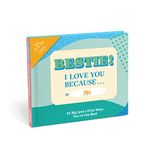 Knock Knock Bestie, I Love You Because Book Fill in the Love Fill-in-the-Blank Book & Gift Journal (25 Prompts), 5 x 5.75-Inches