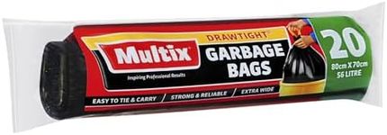 Multix Drawtight Garbage Bag, 56 Liter Capacity, (Pack of 20)