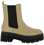 MIA Cayden Platform Lug Sole Chelsea Boot, Natural, Size 8 M