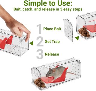 ROSHIELD Humane Mouse Traps – Reusable No-Kill Rodent Catcher