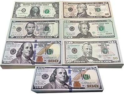 120 Sheets Prop Money, Play Money Dollar Notes Original Size, Copy Money, Play Money for Children Shop, Cash Film Play Toy Set (20 x 1$, 10$, 20$, 50$, 100$)