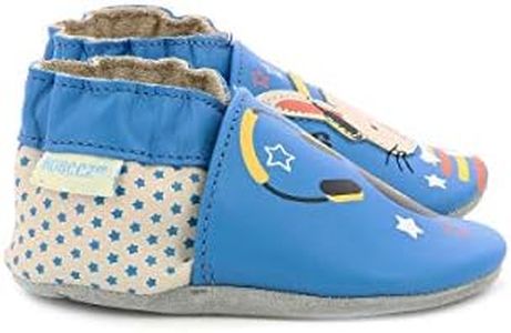 Robeez Music Sound, zapatillas para bebé niño, Azul (Azul Turquesa Beige 223), 17/18 EU