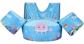 Tirzah Swim Vest Life Jacket Pool Float for 25 – 55 lbs (11kg – 25kg) Toddlers and Kids with Shoulder Harness - Cute Jellyfish Princess