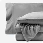 Bare Home Super Soft Fleece Sheet Set - Twin Extra Long Size - Extra Plush Polar Fleece, No-Pilling Bed Sheets - All Season Cozy Warmth, Breathable & Hypoallergenic (Twin XL, Light Grey)