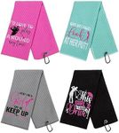 4 Pcs Funny Golf Towel Embroidered 