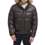 Tommy Hilfiger Men's Lightweight Quilted Puffer Jacket, Saddle Faux Leather, M