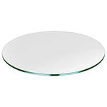 STONELITE FURNITURE Glass Table Top 36" Round - 1/2" Inch Thick Tempered Glass - 48 Pounds - Thick Flat Polish Edge Tempered - Circular Table Top with Rounded Edge - Glass to Put On Top of Table