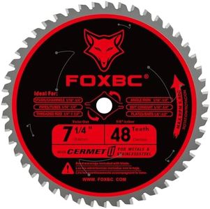 FOXBC 7-1/4 inch Circular Saw Blade Metal and Stainless Steel Cutting 48 Teeth, Replacement for Diablo D0748CF Ceramic Carbide Saw Blade